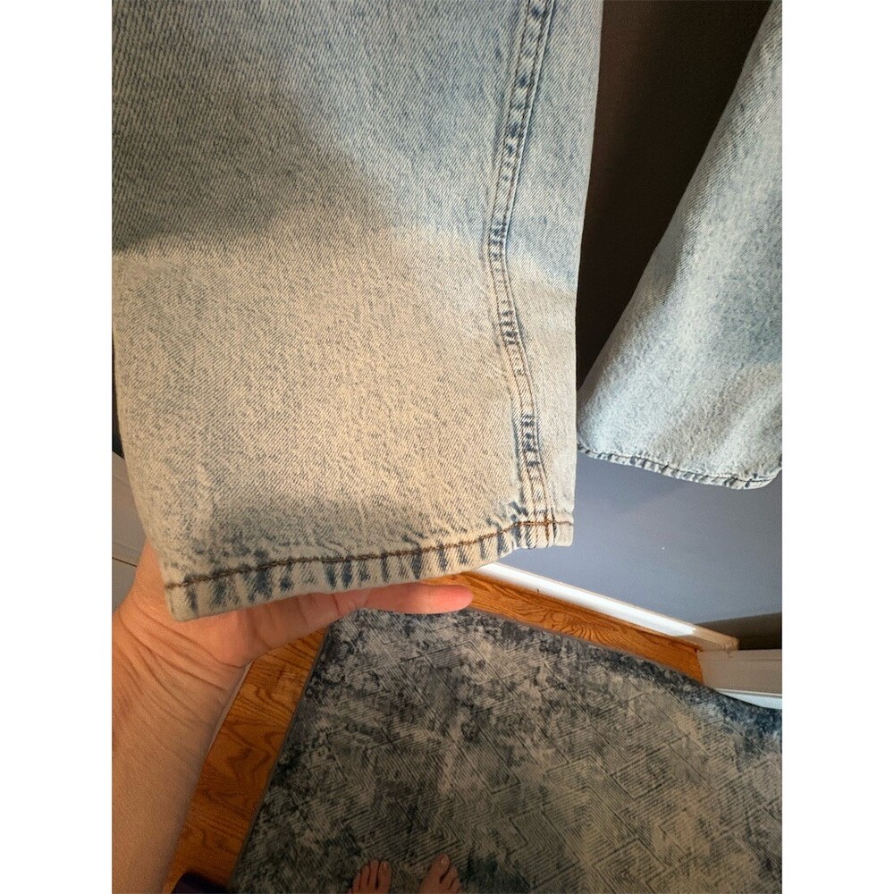 Aeropostale Jeans Womens Size 16 Light Blue Acid Wash High Rise Straight - Picture 5 of 9